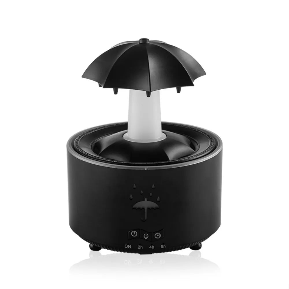 Rotating Umbrella Water Drop Air Humidifier with Colourful Night Lights Mute Spary Home Essential Oil Aroma Diffuser Humidifier