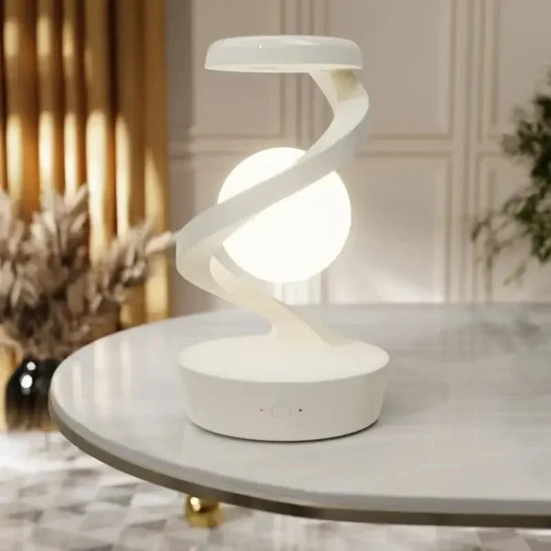 Rotating Moon Desk Lamp With Phone Wireless Charging Sensor Control Rotating Floating Mobile Phone Wireless Charging Desk Lamp