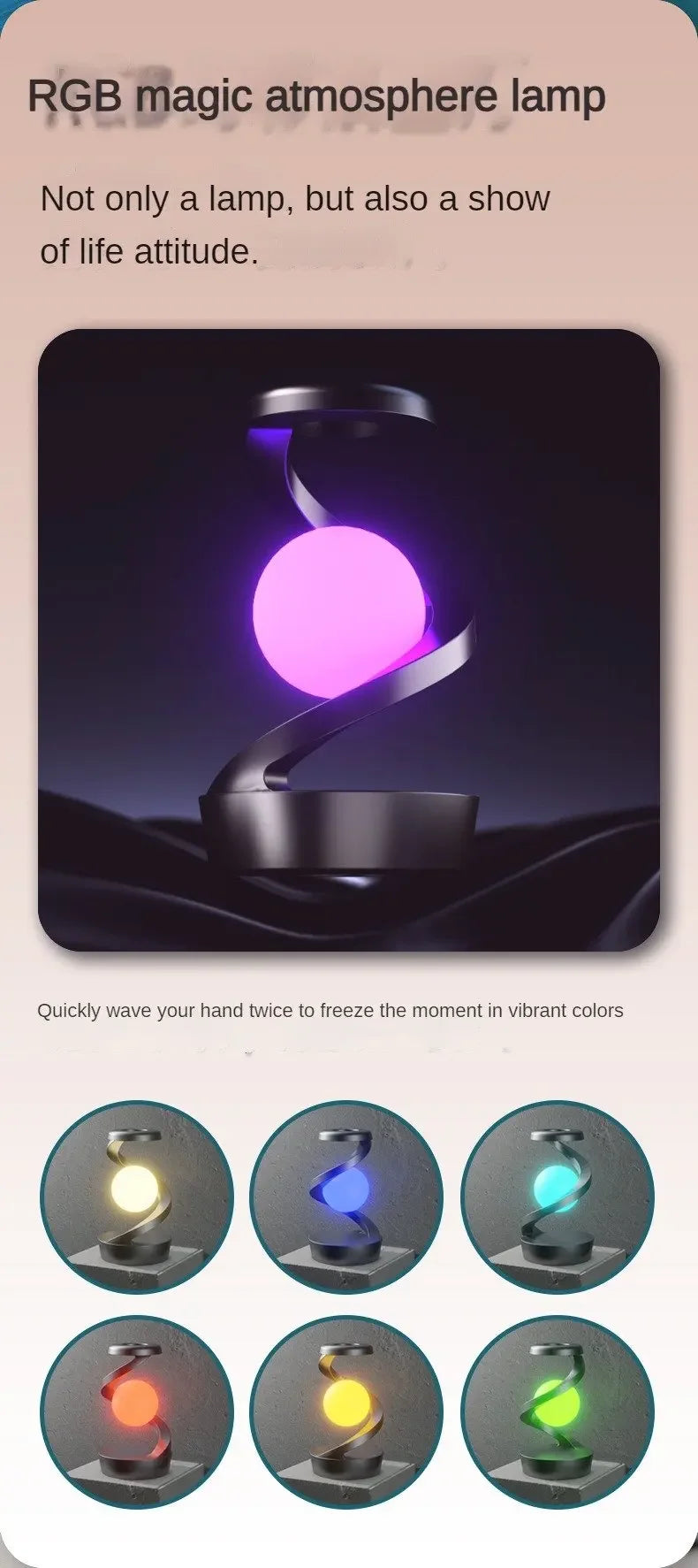 Rotating Moon Desk Lamp With Phone Wireless Charging Sensor Control Rotating Floating Mobile Phone Wireless Charging Desk Lamp